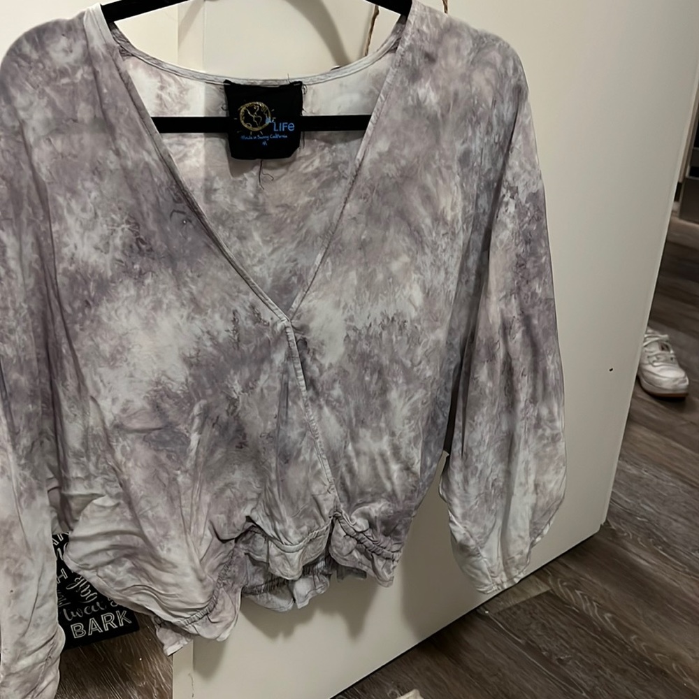 New Blue Life Tie Dye top sz m